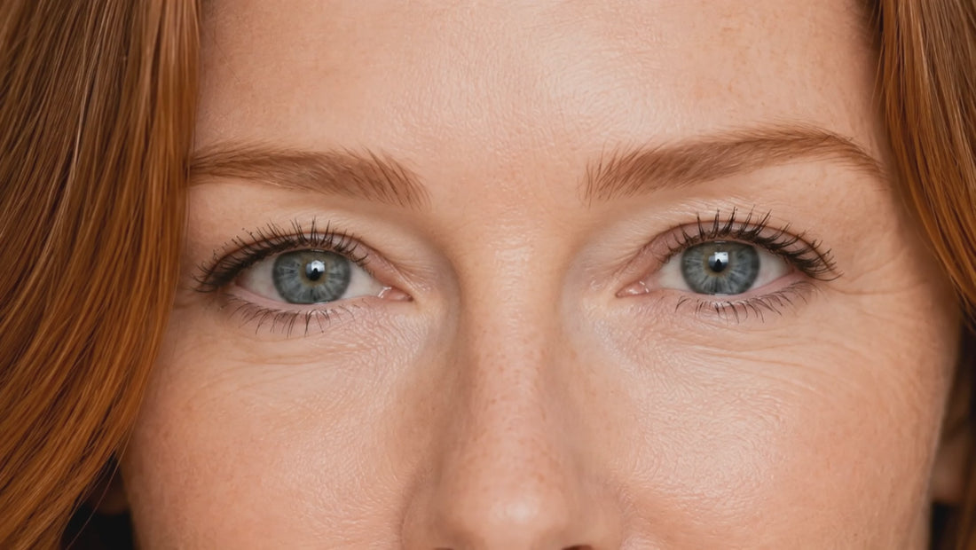 Gros plan sur le regard reposé après utilisation des patchs contour des yeux anti-fatigue Glimoir