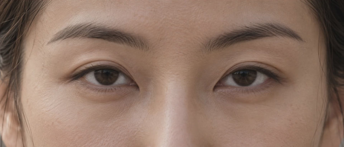Regard au réveil qui s'ouvre, paupières lourdes et poches du matin, Gel Anti-Poches Glimoir